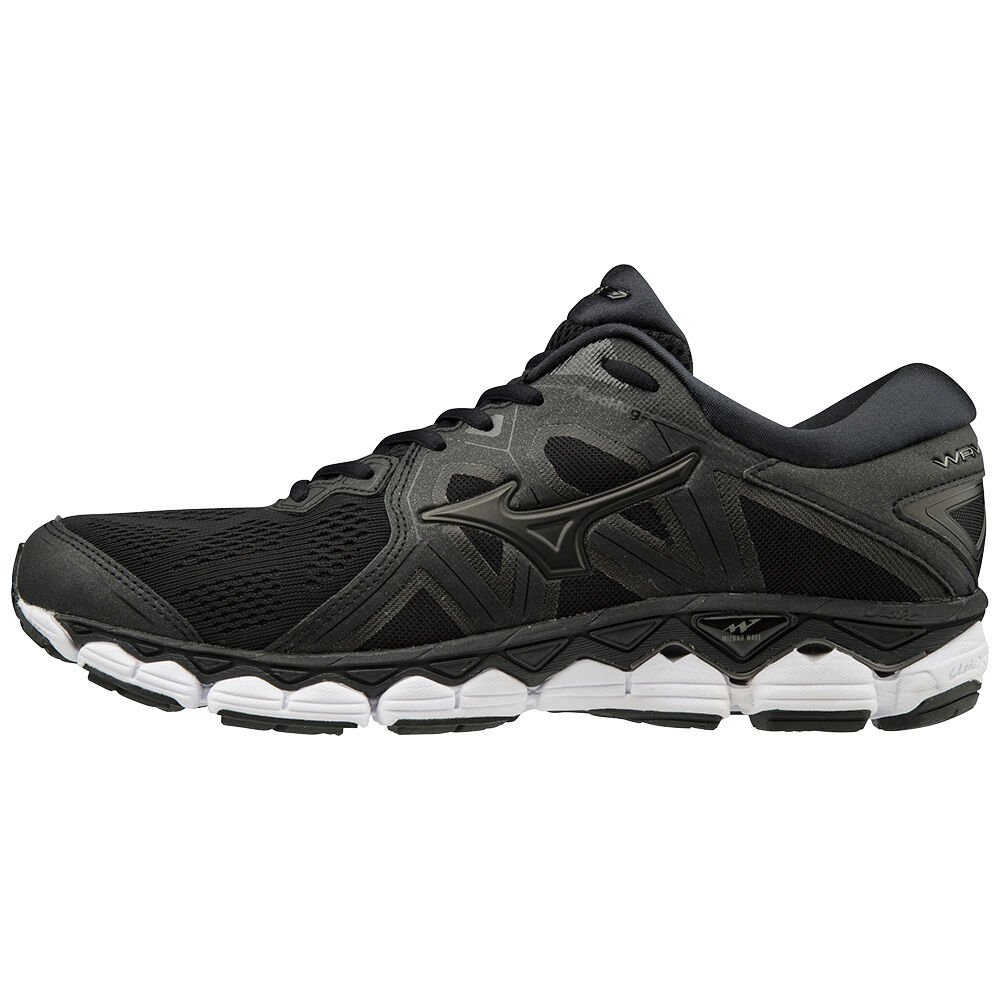 Mizuno Women's WAVE SKY 2 Running Shoes Black/Grey (J1GD180209-GEC)